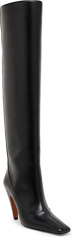 Women's Spur 95MM Square Toe Knee-High Boots - Black - Size 6 - Image 2