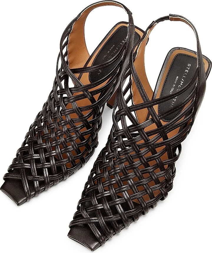 Women's Spur Alter-Mat 95MM Woven Slingback Sandals - Coffee - Size 6 - Image 4