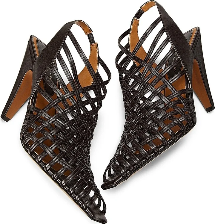 Women's Spur Alter-Mat 95MM Woven Slingback Sandals - Coffee - Size 6 - Image 6