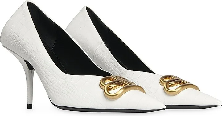 Women's Square Knife BB 80mm Pumps - White - Size 6 - Image 2