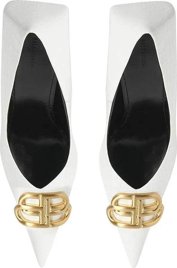 Women's Square Knife BB 80mm Pumps - White - Size 6 - Image 6
