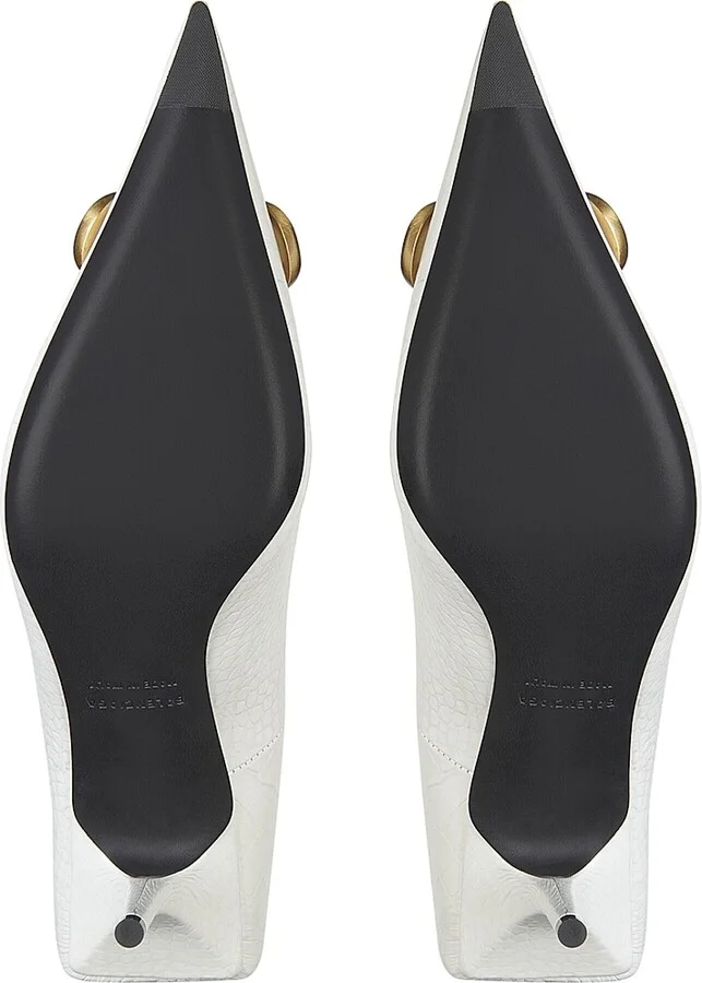 Women's Square Knife BB 80mm Pumps - White - Size 6 - Image 7