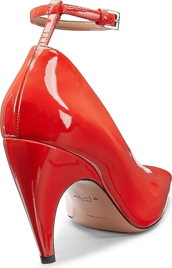 Women's Square Toe Leather Pumps - Black - Size 5 - Image 7