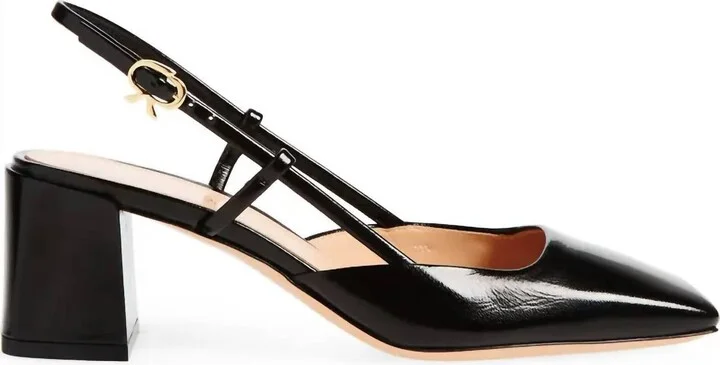 Women's Square Toe Slingback Pump In Black