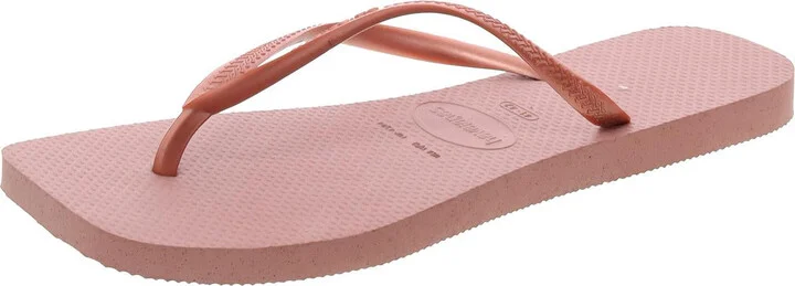 Womens Square Toe Thong Flip-Flops