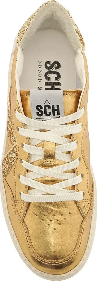 Women's St Bold Metallic Leather Sneakers - Gold - Size 6 - Image 4