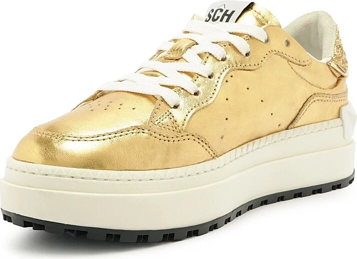 Women's St Bold Metallic Leather Sneakers - Gold - Size 6 - Image 8
