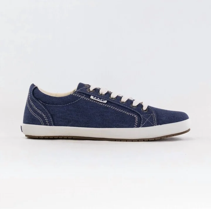 Women's Star Canvas Sneaker In Blue Washed Canvas