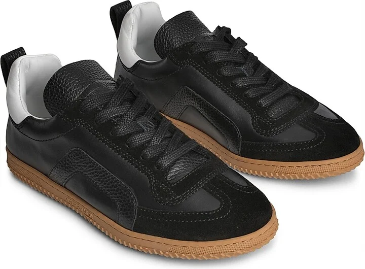 Women's Start Leather & Suede Low-Top Sneakers - Calf Black - Size 7 - Image 2