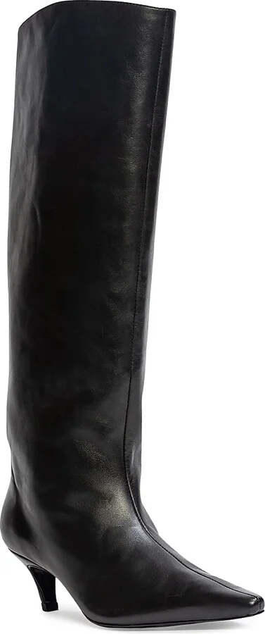 Women's Stass 50MM Leather Boots - Black Leather - Size 5.5 - Image 3