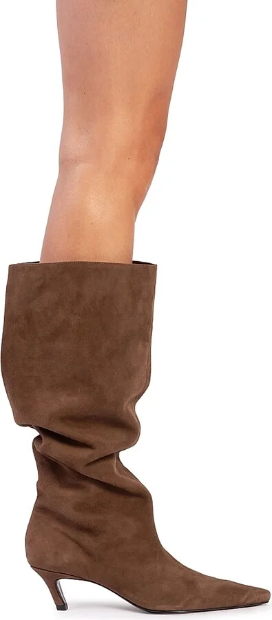 Women's Stass 50MM Suede Boots - Brown Suede - Size 5.5 - Image 2