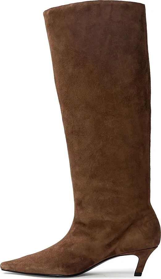 Women's Stass 50MM Suede Boots - Brown Suede - Size 5.5 - Image 4