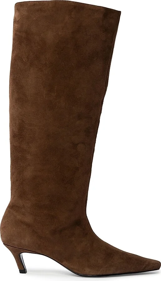 Women's Stass 50MM Suede Boots - Brown Suede - Size 5.5