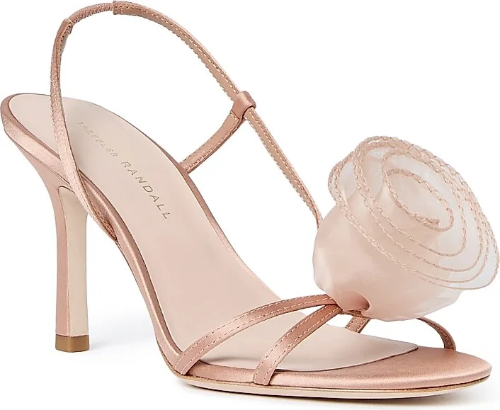 Women's Steph Organza Rosette 100MM Stiletto Sandals - Blush - Size 10 - Image 2