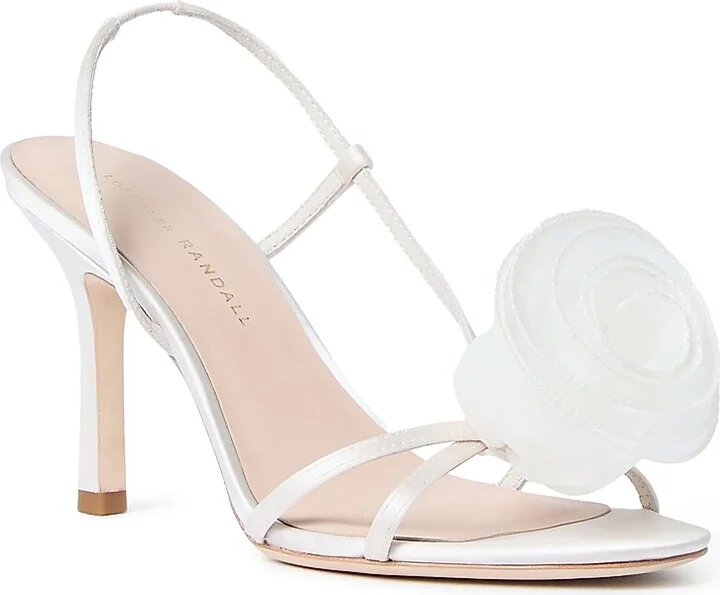 Women's Steph Organza Rosette 100MM Stiletto Sandals - Blush - Size 10 - Image 6