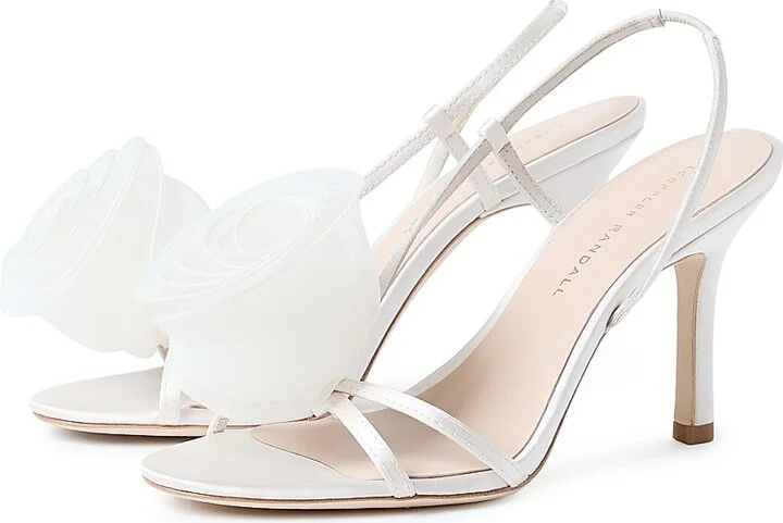 Women's Steph Organza Rosette 100MM Stiletto Sandals - Blush - Size 10 - Image 7
