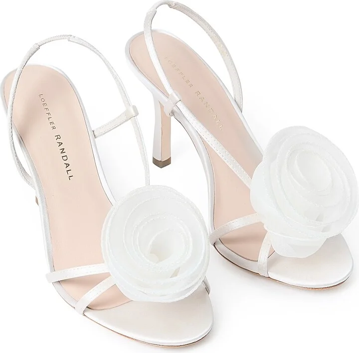 Women's Steph Organza Rosette 100MM Stiletto Sandals - Blush - Size 10 - Image 8