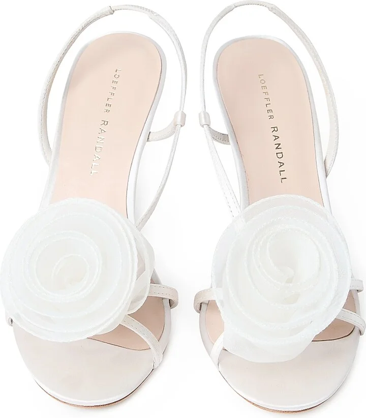 Women's Steph Organza Rosette 100MM Stiletto Sandals - Blush - Size 10 - Image 9