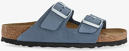 Womens Stone Blue Nubuck Arizona Two-Strap Suede Sandals Eur 36 / 3 Uk Women