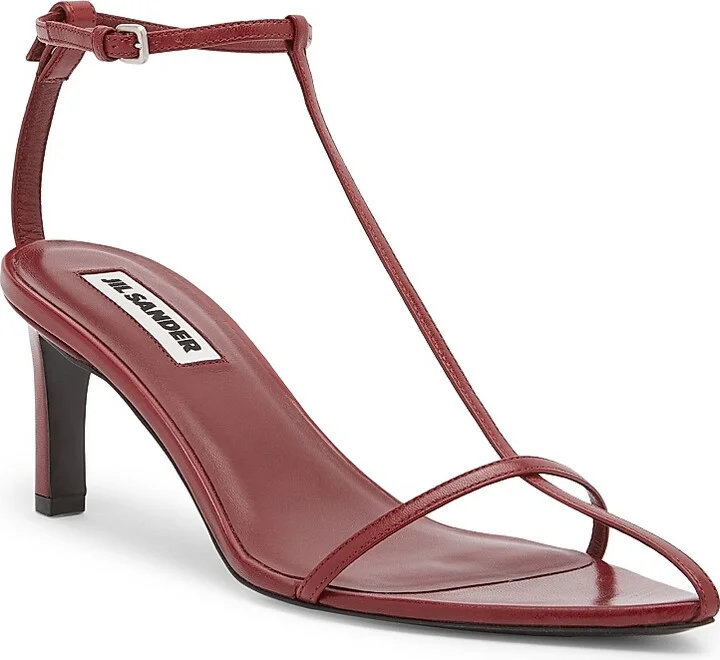 Women's Strappy 65MM Heel Sandals - Chili Red - Size 7 - Image 2