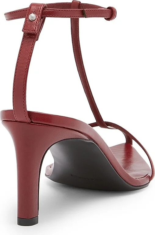 Women's Strappy 65MM Heel Sandals - Chili Red - Size 7 - Image 3