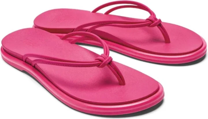 Women's Strappy Beach Sandals In Pink Plumeria