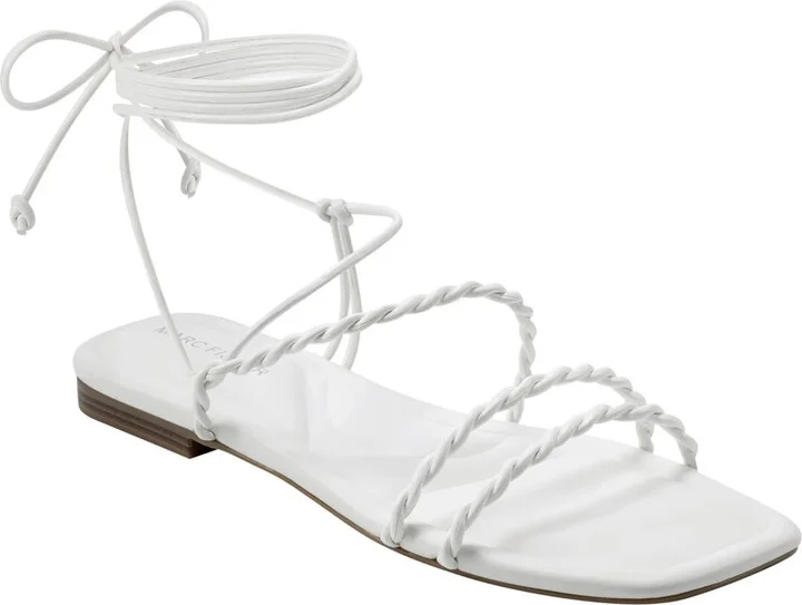 Womens Strappy Faux Leather Gladiator Sandals