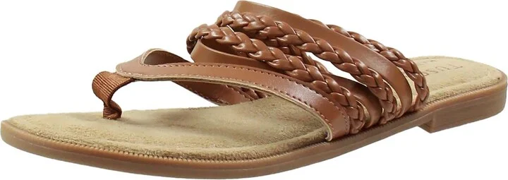 Womens Strappy Leather Thong Sandals