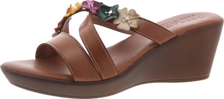 Womens Strappy Man Made Slide Sandals