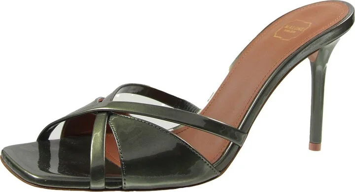 Womens Strappy Patent Leather Heels