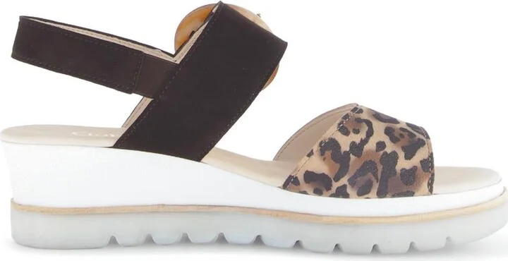 Women's Strappy Wedge Sandal In Brown