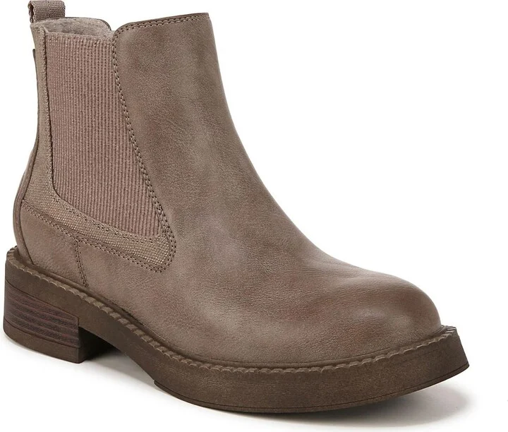 Womens Stretch Faux Leather Ankle Boots