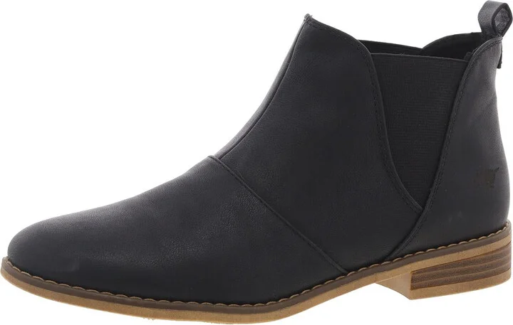 Womens Stretch Faux Leather Chelsea Boots