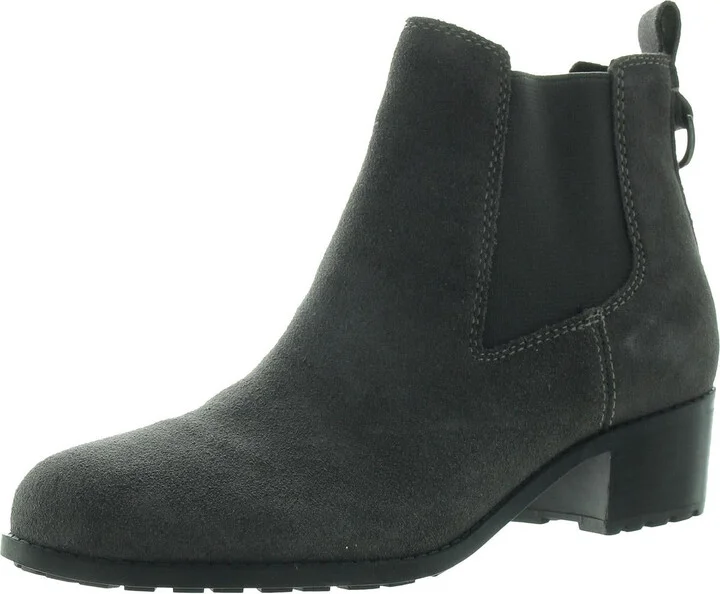 Womens Stretch Faux Suede Ankle Boots