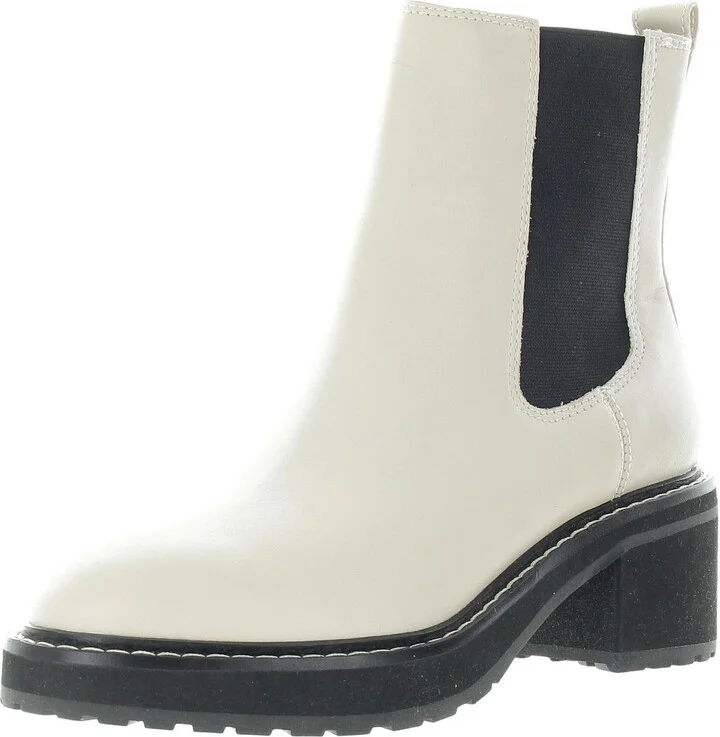 Womens Stretch Leather Ankle Boots