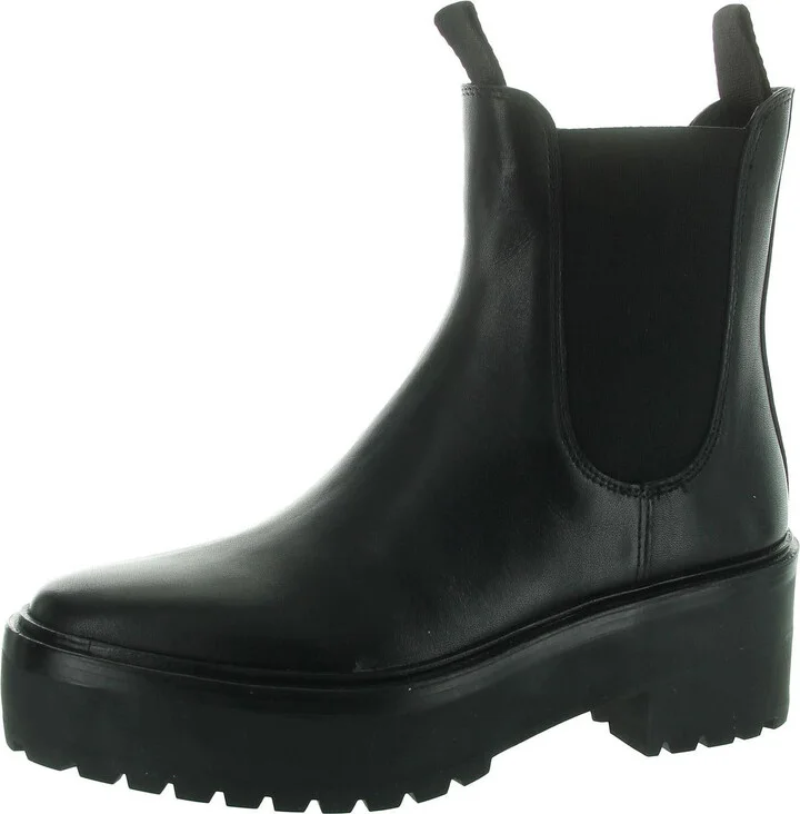Womens Stretch Leather Chelsea Boots