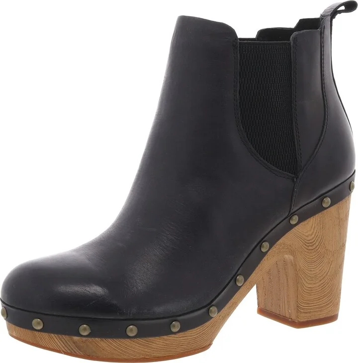 Womens Stretch Leather Chelsea Boots