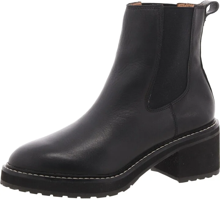 Womens Stretch Leather Chelsea Boots