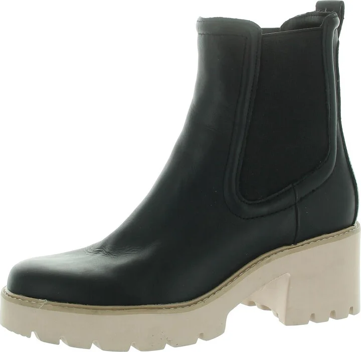 Womens Stretch Leather Chelsea Boots