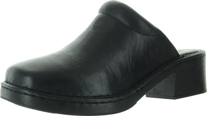 Womens Stretch Leather Clogs