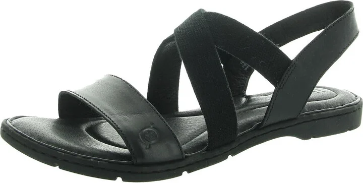 Womens Stretch Leather Flatform Sandals
