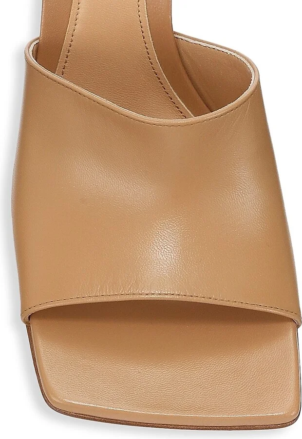 Women's Stretch Leather Mules - Optic White - Size 6.5 - Image 4