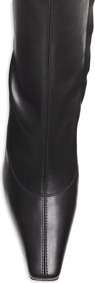 Women's Stretch Leather Over-The-Knee Boots - Nero - Size 5 - Image 4