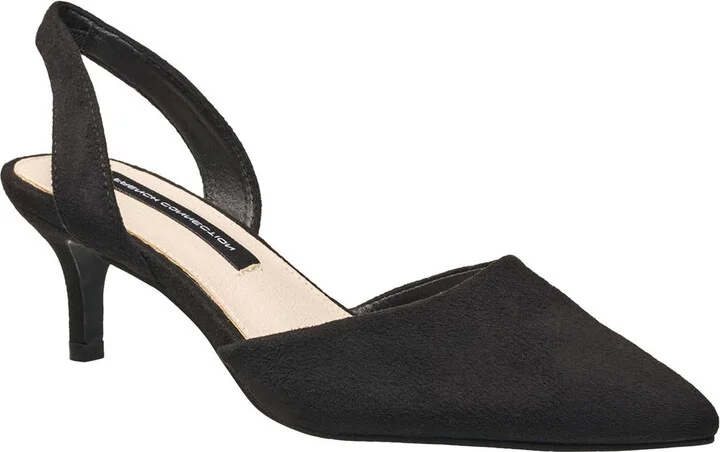 Womens Stretch Manmade Slingback Heels