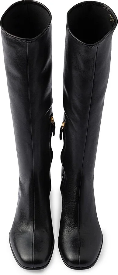 Women's Stretch Nappa Leather Boots - Black - Size 9 - Image 2