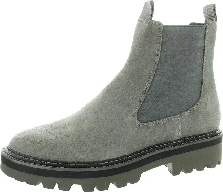 Womens Stretch Suede Chelsea Boots