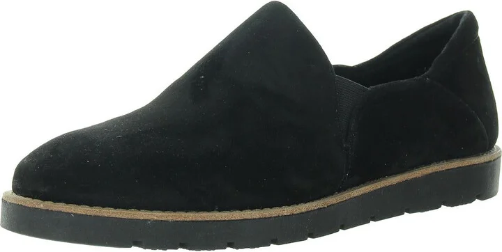 Womens Stretch Suede Loafers