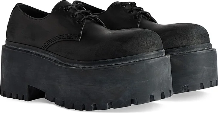 Women's Strike Platform Derby Shoes - Black - Size 6 - Image 2