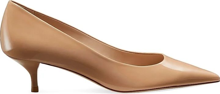 Women's Stuart Power 50MM Patent Leather Pumps - Adobe - Size 10
