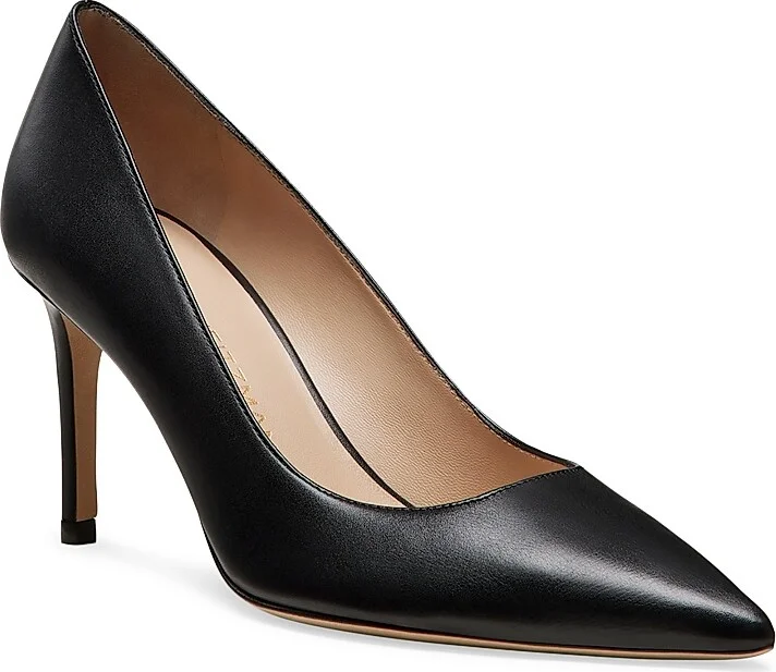 Women's Stuart Power 75MM Leather Pumps - Black - Size 10 - Image 2